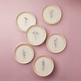 Hermia Juego de Platos para Postre Multicolor (6 Piezas) de Porcelana, 21x21x2 cm